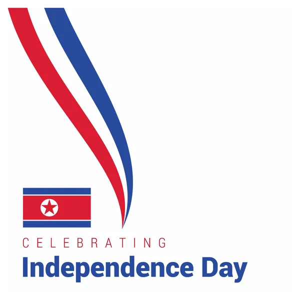 Nordkorea Independence Day Card — Stock vektor