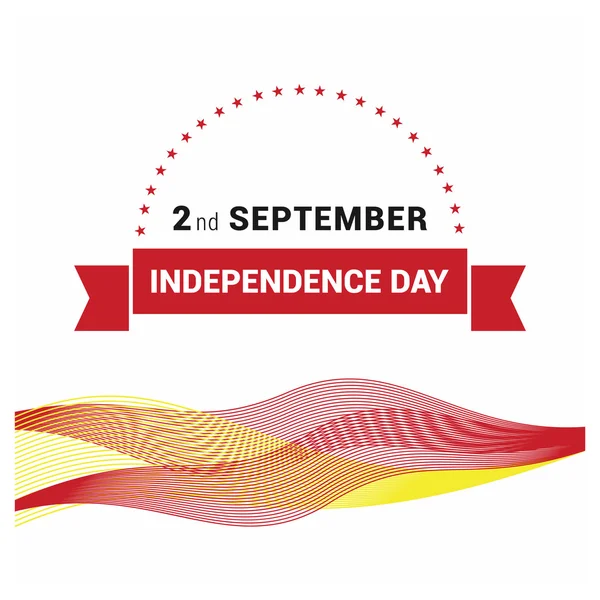 Βιετνάμ κάρτα εορτασμό Ημέρα ανεξαρτησίας — Διανυσματικό Αρχείο