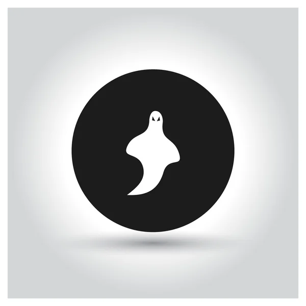 Elemento pictograma fantasma de Halloween — Vector de stock