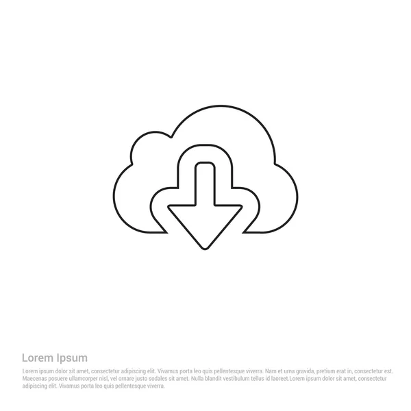 Scarica dall'icona cloud — Vettoriale Stock
