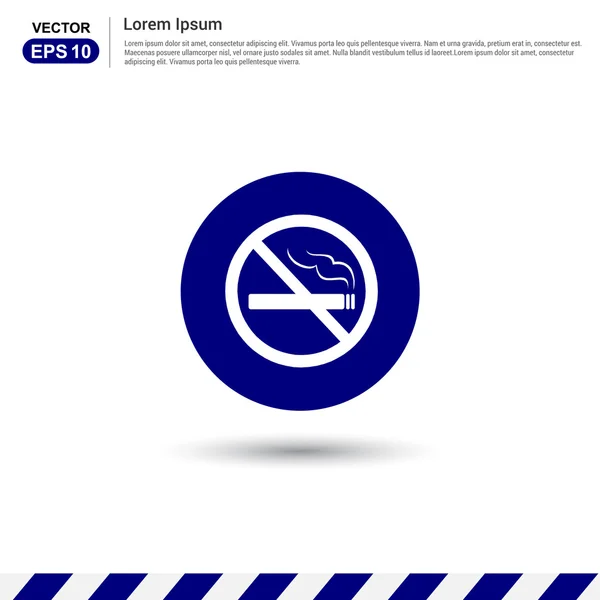 Área de Proibição de fumar - ícone sinal de tráfego — Vetor de Stock