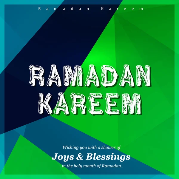 Tarjeta de felicitación Ramadán Kareem — Archivo Imágenes Vectoriales