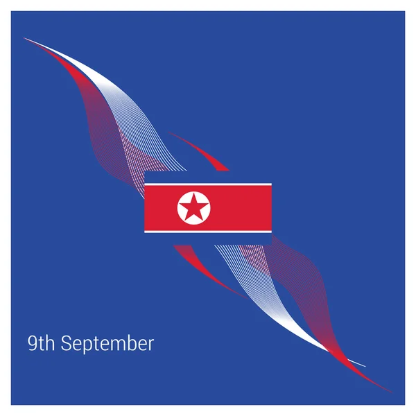 Corea del Norte Tarjeta Día de la Independencia — Archivo Imágenes Vectoriales