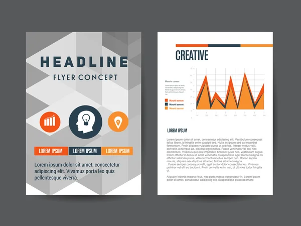 Layout de modelo de folheto —  Vetores de Stock