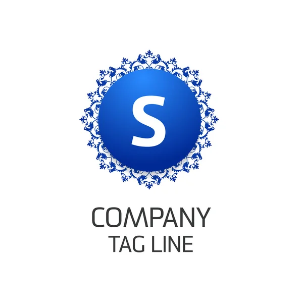 Company Logo Design with Letter S — Stok Vektör