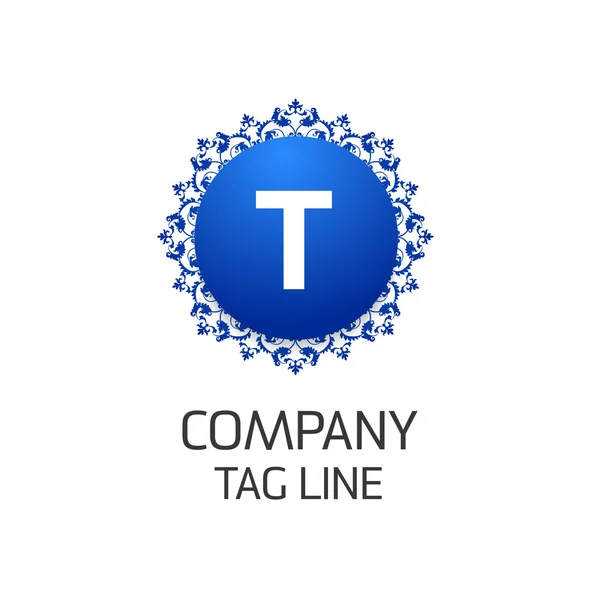 Company Logo Design with Letter T — Stok Vektör