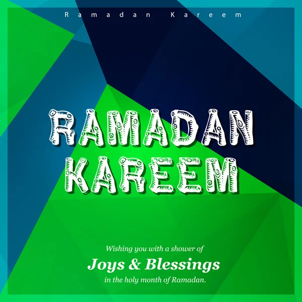 Tarjeta de felicitación Ramadán Kareem — Archivo Imágenes Vectoriales