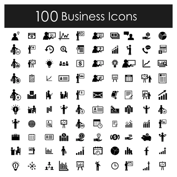 Conjunto de iconos de negocio web y móvil — Vector de stock