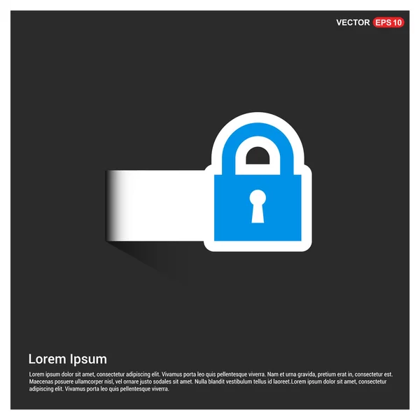 Lock, padlock icon — Stock Vector
