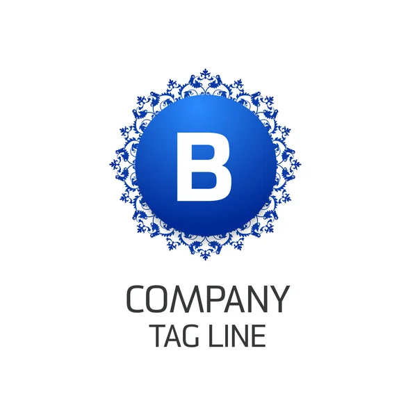 Company Logo Design with Letter B — Stok Vektör