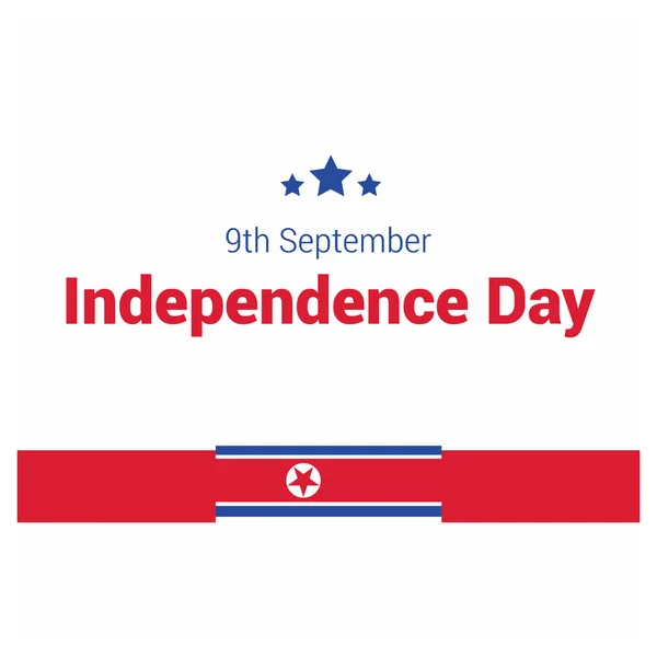 Північна Корея День незалежності картки — стоковий вектор