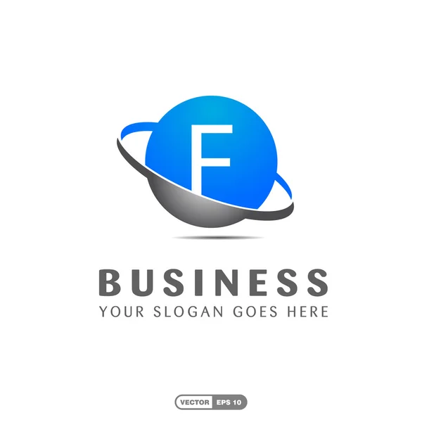 Obchodní společnost písmeno F logo — Stockový vektor