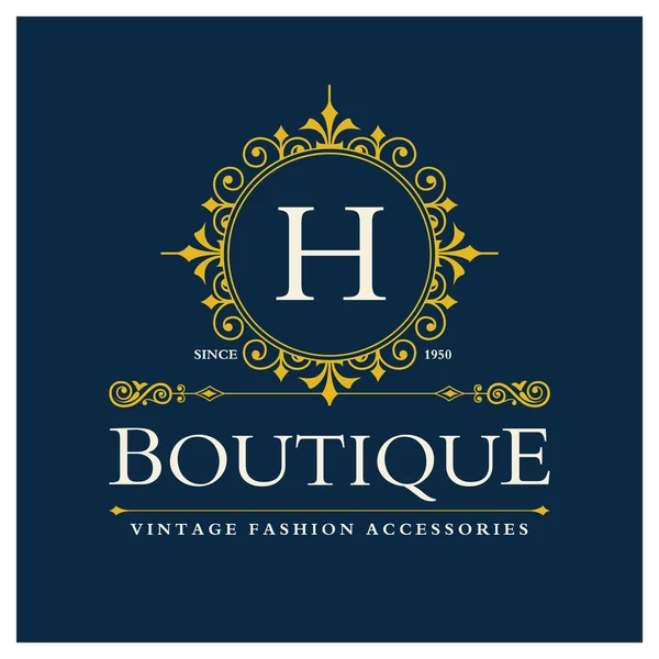 Diseño de Logo Boutique con Letra H — Archivo Imágenes Vectoriales