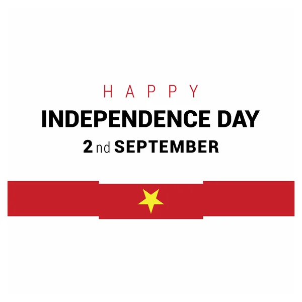 Vietnam Independence Day Celebration Card — Stock Vector