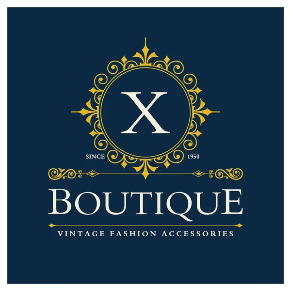 Diseño de Logo Boutique con Letra X — Archivo Imágenes Vectoriales