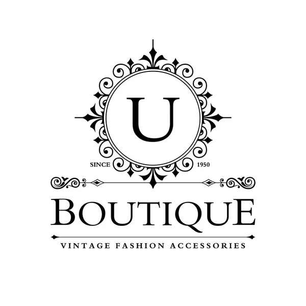 Modèle de logo U de luxe — Image vectorielle