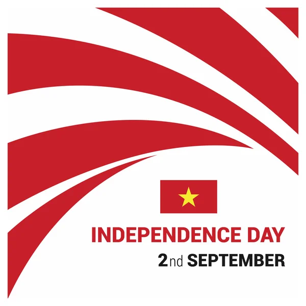 Wietnamu Święto Niepodległości celebracja karta — Wektor stockowy