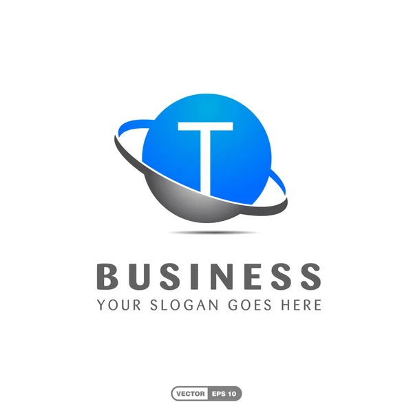 Obchodní společnost písmeno T logo — Stockový vektor