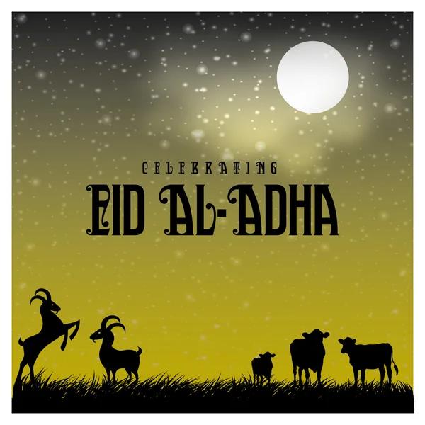 Festival de la comunidad musulmana Eid-Ul-Adha — Vector de stock