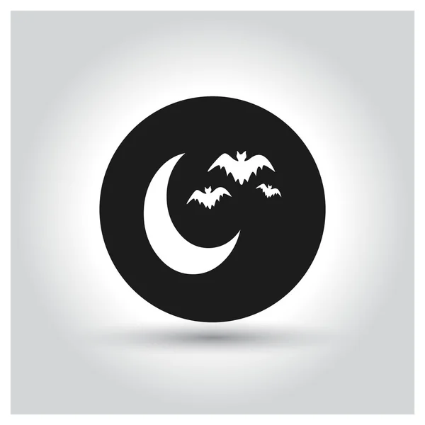 Halloween Fledermäuse Piktogramm-Element — Stockvektor