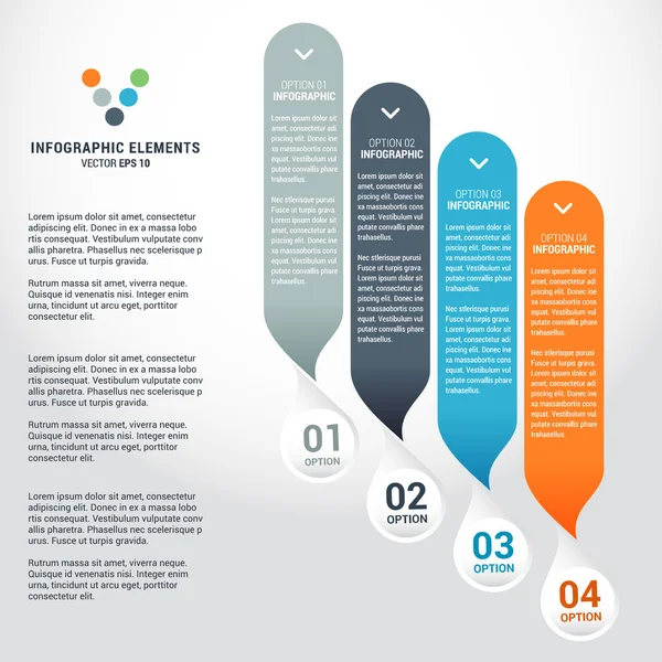 Diseño de plantilla de infografía empresarial — Archivo Imágenes Vectoriales