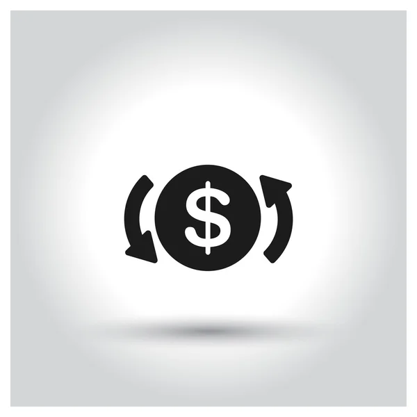 Dollar-Konverter-Symbol. — Stockvektor