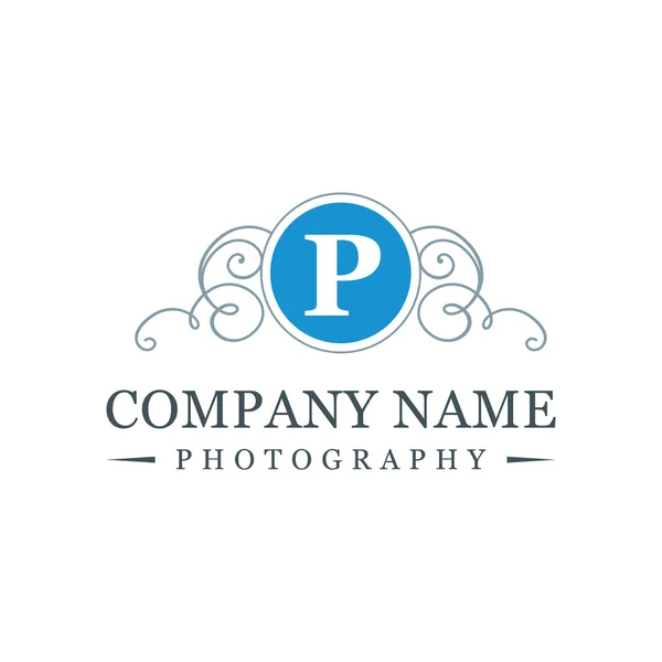 Letra P logotipo — Vetor de Stock