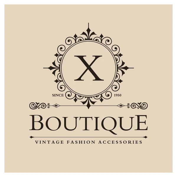 Logo Boutique Design con Lettera X — Vettoriale Stock