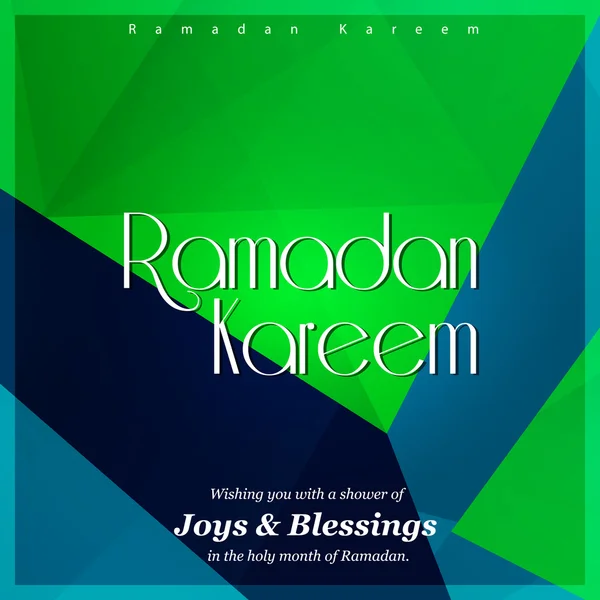 Ramadan Kareem iszlám üdvözlés, a Hold — Stock Vector