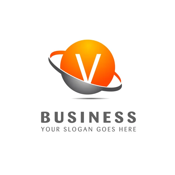 Empresa letra V logo — Vector de stock
