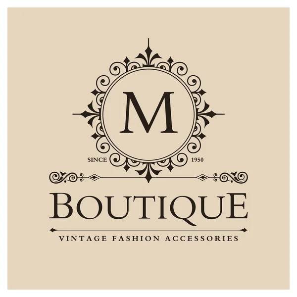 Diseño de Logo Boutique con Letra M — Archivo Imágenes Vectoriales