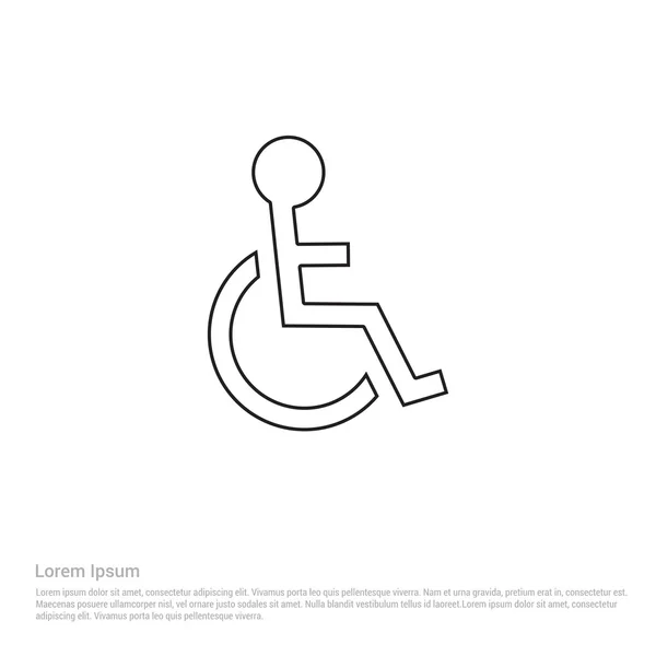 Ícone de pessoa com deficiência — Vetor de Stock