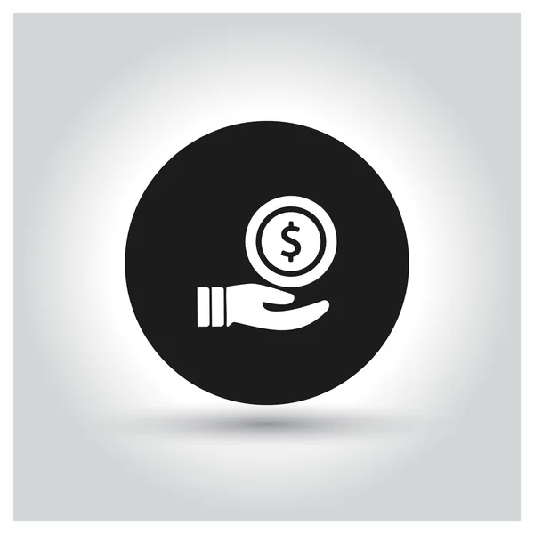 Hand holding dollar Icon. — Stock Vector