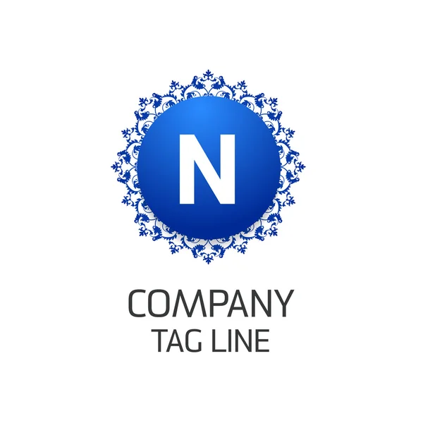 Projeto do logotipo da empresa com a letra N —  Vetores de Stock