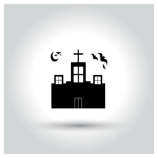 Halloween haunted House pictogram element — Stock Vector