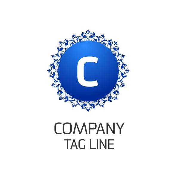 Company Logo Design with Letter C — Stok Vektör