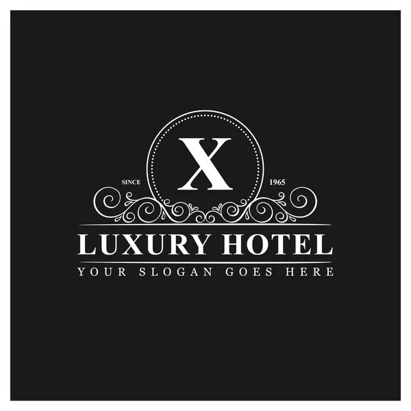 豪华酒店标志以字母 X — 图库矢量图片