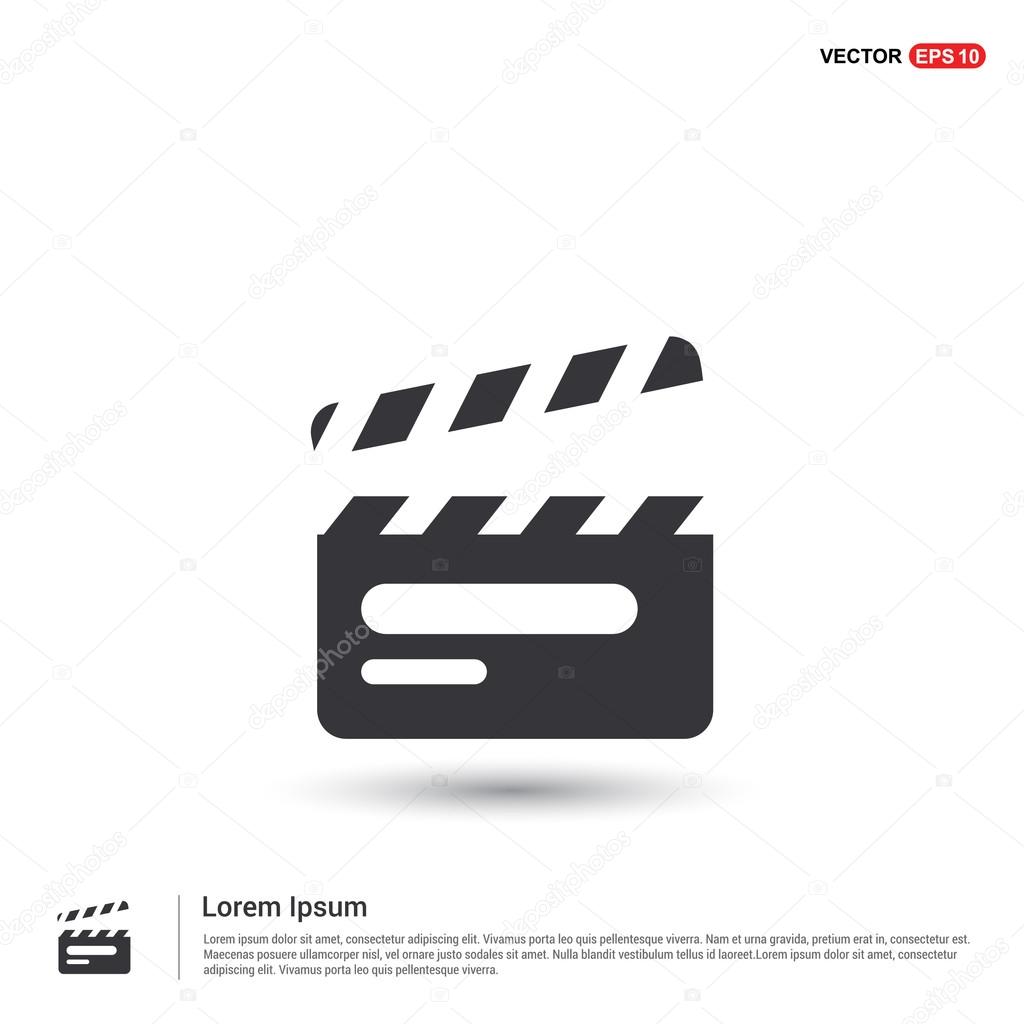 Cinema Clapperboard icon. vector illustration