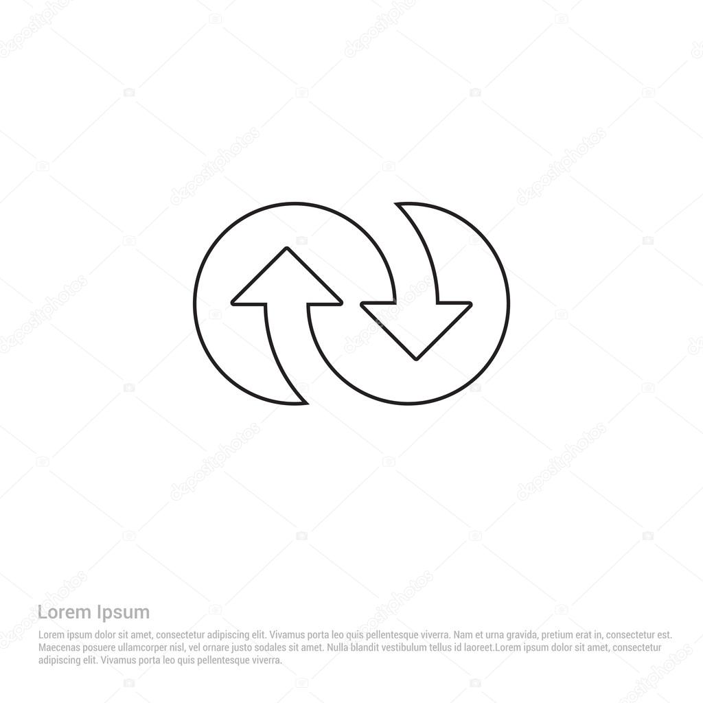 Reload arrows icon. vector illustration