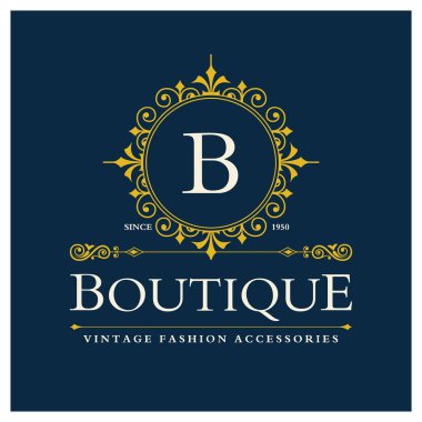 B harfi ile butik Logo Tasarım