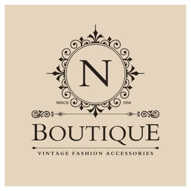 N harfi ile butik Logo Tasarım