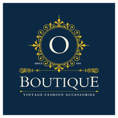 O harfi ile butik Logo Tasarım