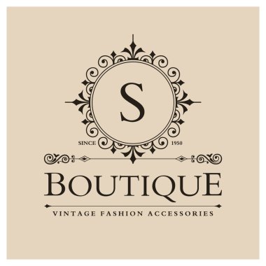 S harfi ile butik Logo Tasarım