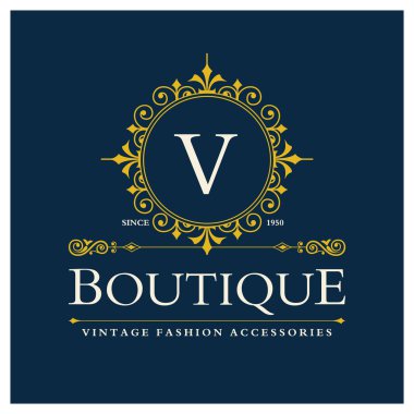 Butik Logo Tasarım ile harf V