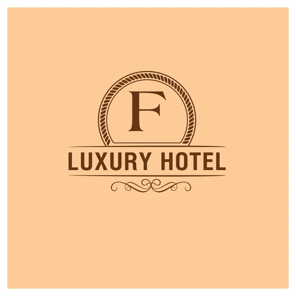 Luxe Hotel Logo met de letter F — Stockvector