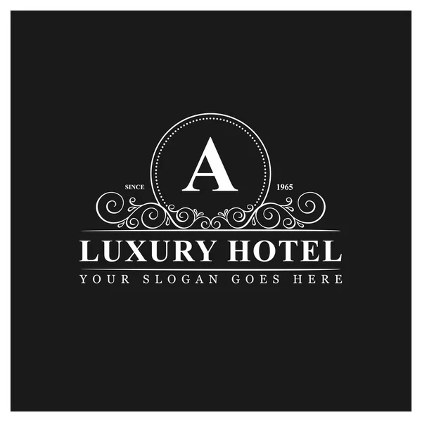 Luxushotel-Logo mit Buchstabe a — Stockvektor