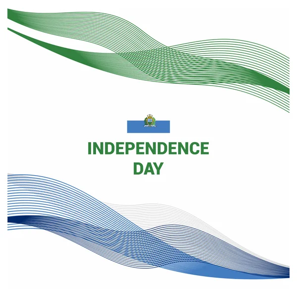 San Marino den nezávislosti karta — Stockový vektor