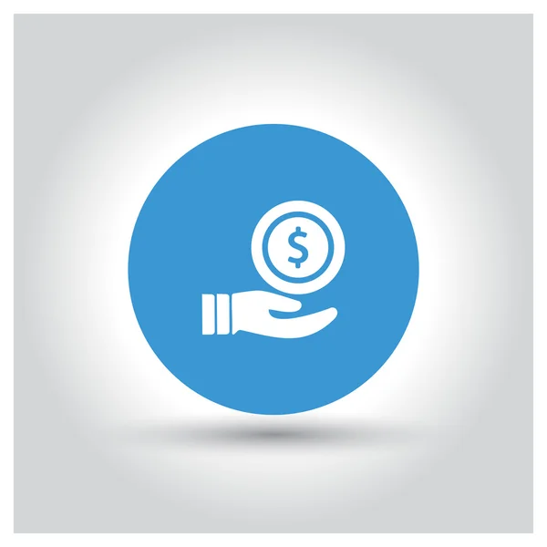 Hand holding dollar Icon. — Stock Vector