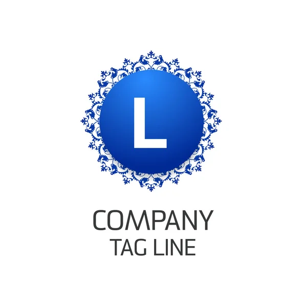 Company Logo Design with Letter L — Stok Vektör