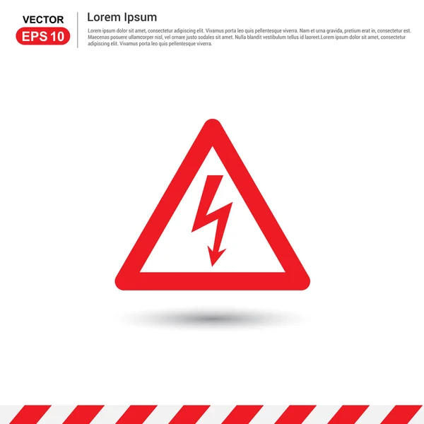 Danger high voltage sign — Stock Vector